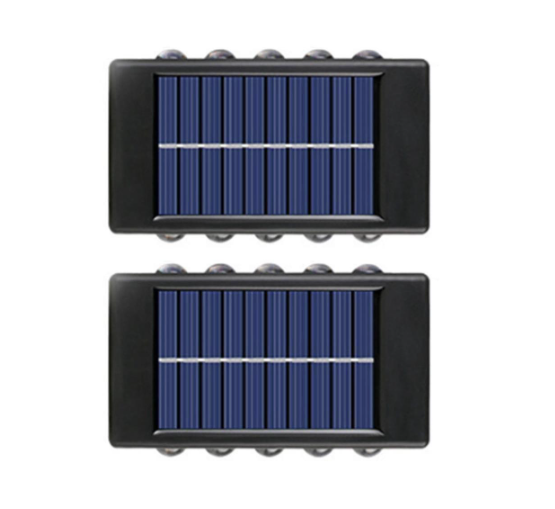 Pachet 4+2 CADOU Lampi Solare de Perete cu 10 LED Iluminare Sus Jos