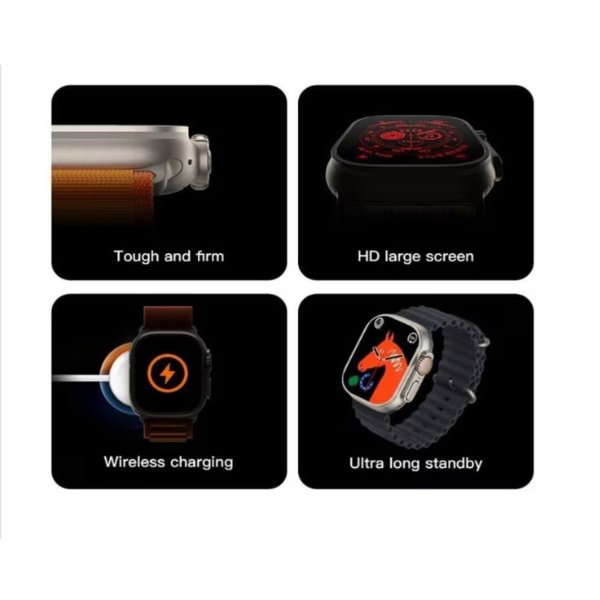 Ceas SmartWatch JRH™ Ultra Watch, 2.0" IPS FULL VIEW, Apel Bluetooth
