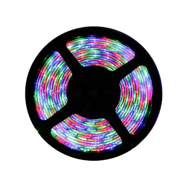 Banda led RGB 5 m pentru iluminare, cu banda adeziva si telecomanda