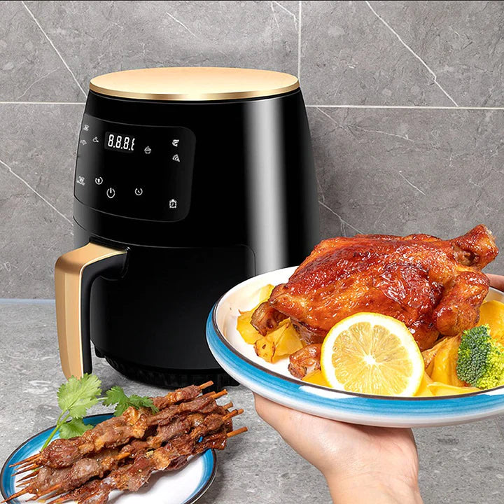 Friteuza Fara Ulei 6 Litri Air Fryer , Display Digital, Functie de Coacere