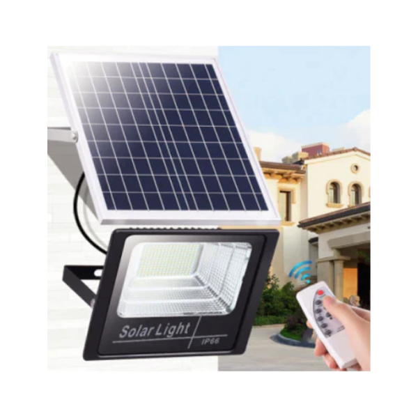 1+1 CADOU - Proiector Solar 50W Jortan, lampa incarcare solara + panou solar rezistent la apa, telecomanda