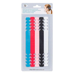 Extensii de masca de protectie, colorate 19x2 cm, Set 5 bucati