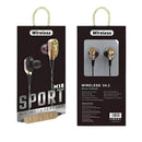 Casti Bluetooth Sport M18, 10 metri, Negru cu Auriu