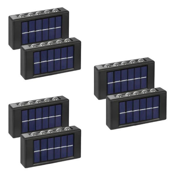 Pachet 4+2 CADOU Lampi Solare de Perete cu 10 LED Iluminare Sus Jos