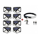 Set 8 Lampi Solare 100 LED si senzor miscare + Lanterna de cap cu senzor