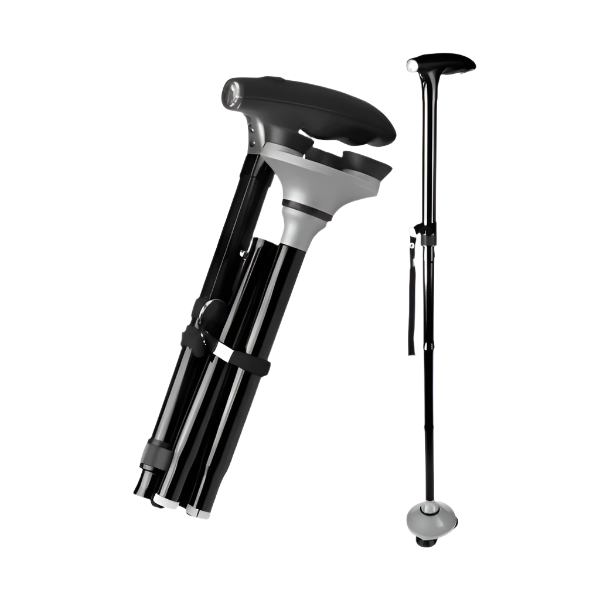 Baston pliabil cu cap flexibil si lanterna led