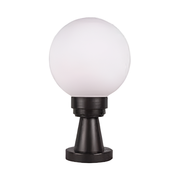 Stalp iluminat exterior, IP 44, negru si alb